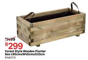 Forest Style Wooden Planter Box L90cm X W40cm X D33cm    81463731