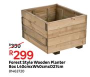 Forest Style Wooden Planter Box L40cm X W40cm X D27cm   81463720