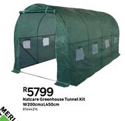 Natcare Greenhouse Tunnel Kit W200cm X L450cm   81444214