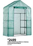 Natcare Greenhouse Walk-In (4 Shelves) L143cm X  D73cm X H195cm    81444182