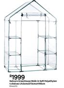 Natcare Greenhouse Walk-In Soft Polyethylen (4 Shelves) L143cm X  D73cm X H195cm    81444213