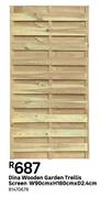 Dina Wooden Garden Trellis Screen W90cm X H180cm X D2.4cm  81470678