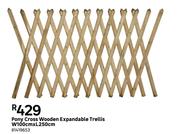 Pony Cross Wooden Expandable Trellis W100cm X L250cm   81419653