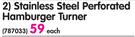 Aro Stainless Steel Perforated Hamburger Turner-Each