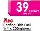 Aro Chafing Dish Fuel-4x200Ml