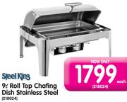 Steel King 9L Roll Top Chafing Dish Stainless Steel