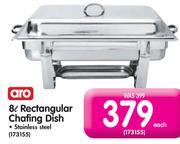 Aro 8L Stainless Steel Rectangular Chafing Dish
