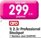 Aro 2.3L Professional Stainless Steel Stockpot
