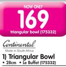 Continental Triangular Bowl-28cm