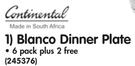 Continental Blanco Dinner Plate-Per 6 Pack