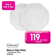 Continental Blanco Side Plate-Per 6 Pack