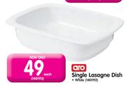 Aro  Single Lasagne Dish White