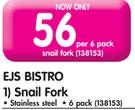 EJS Bistro Stainless Steel Snail Fork-Per 6 Pack
