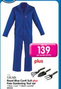 Royal Blue Conti Suit Plus Free Gardening Tool Set-Per Bundle
