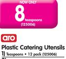 Aro Plastic Catering Utensils Teaspoons 12 Pack