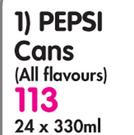 Pepsi Cans(All Flavours)-24x330ml