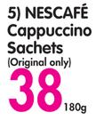 Nescafe Cappuccino Sachets(Original Only)-180gm