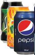 Pepsi Cans(All Flavours)-330ml 