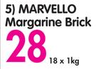 Marvello Margarine Brick-18 x 1kg