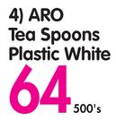 Aro Tea Spoons Plastic White-500's