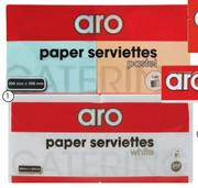 Aro Serviettes White Or Pastel-200's