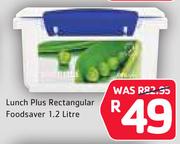 Sistema Lunch Plus Rectangular Foodsaver 1.2Ltr