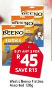 West's Beeno Flatties Assorted-3 x 120g