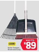 Addis Gutter Sweeper, Broom And Scoop