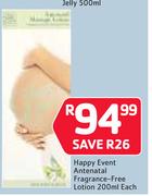 Happy Event Antenatal Fragrance-Free Lotion-200ml Each