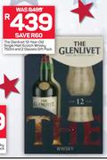 The Glenlivet 12 Year Old Single Malt Scotch Whisky 750ml And 2 Glasses Gift Pack
