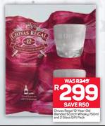 Chivas Regal 12 Year Old Blended Scotch Whisky 750ml And 2 Glass Gift Pack