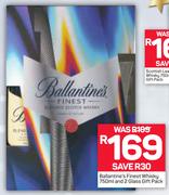 Ballantine's Finest Whisky 750ml And 2 Glass Gift Pack