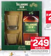 Tullamore Dew Irish Whiskey 750ml And 2 Glass Gift Pack