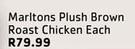 Marltons Plush Brown Roast Chicken-Each