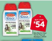 Bob Martin Clear Tick & Flea Cat Shampoo-2 x 200ml