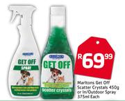 Marltons Get Off Scatter Crystals-450g Or In/Outdoor Spray-375ml Each