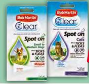 Bob Martin Clear Spot On Ticks & Fleas For Small To Medium Dogs Or Cats-Each