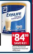 Ensure Nutritional Supplement Assorted-400g Each