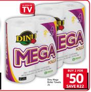 Dinu Mega Roller Towels-2 x 2s