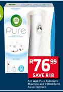 Air Wick Pure Automatic Machine & Refill Assorted-250ml Each