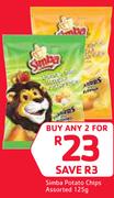 Simba Potato Chips Assorted-2 x 125g