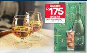 KWV 5 Year Old Brandy 750ml And 2 Glass Gift Pack