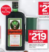 Jagermeister Herb Liqueur 750ml And 2X Ice Mould Value Pack