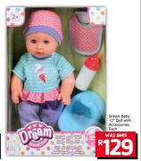 Dream Baby 12" Doll With Accessories-Each