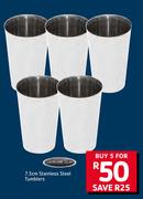 7.5cm Stainless Steel Tumblers-For 5