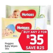 Huggies Baby Wipes-2 x 56s