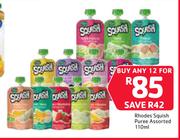 Rhodes Squish Puree Assorted-12 x 110ml