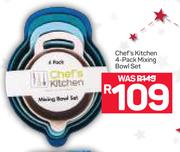 Chef's Kitchen Mixing Bowl Set 4's-Per Pack