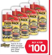 Shield Tool In A Can Multi Purpose Lubricant-375ml & 150ml Twin Pack-For 4