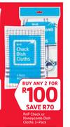 PnP Check Or Honeycomb Dish Cloths 3 Pack-For 2